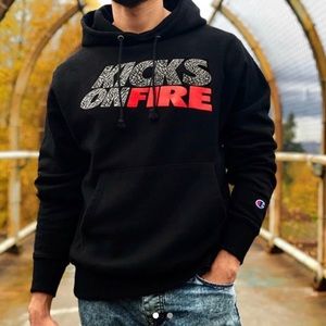 kicksonfirexchampion reverse weave hoodie+ shirt